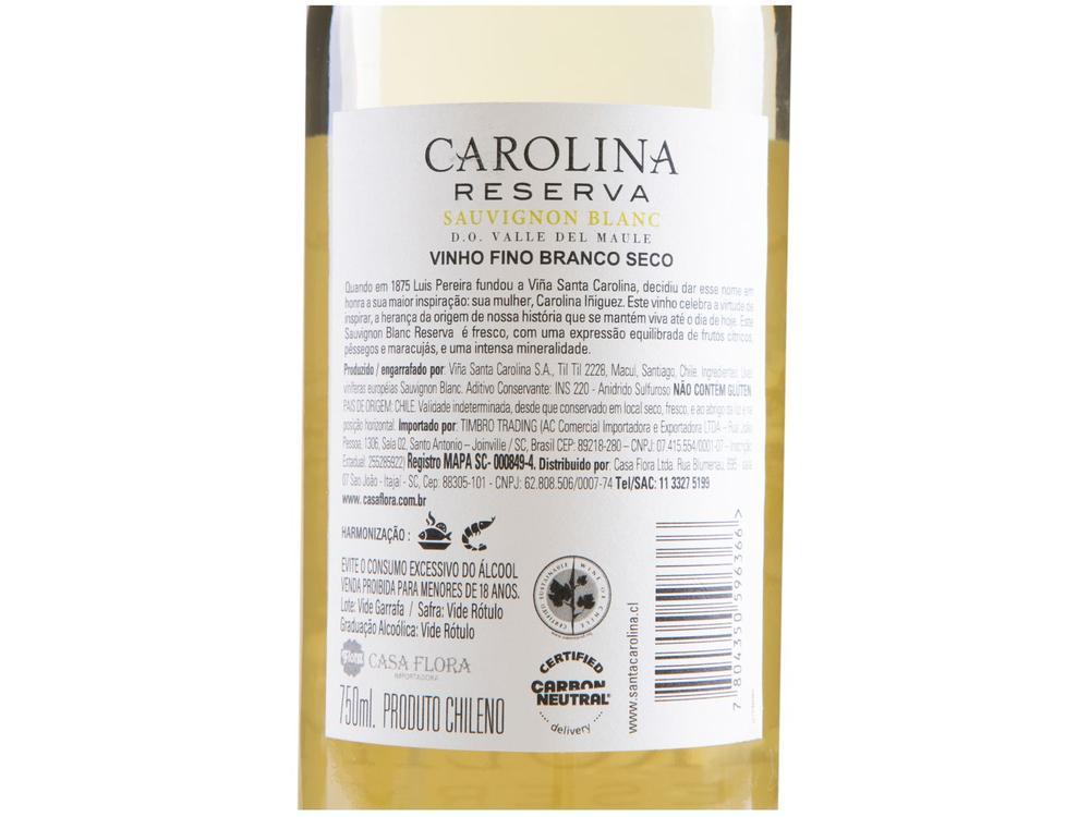 Vinho Branco Seco Santa Carolina Reserva Sauvignon Blanc Chile 750ml - 8
