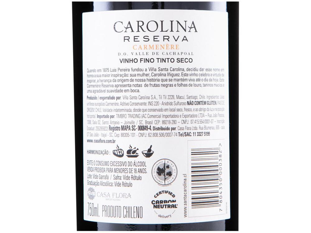 Vinho Tinto Seco Santa Carolina Reserva Carmenere Chile 750ml - 17