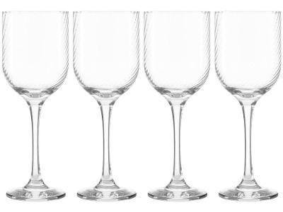 Jogo de Taças para Vinho de Vidro 400ml 4 peças Nadir Fiore