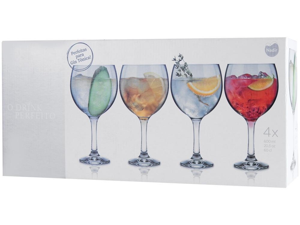 Jogo de Taças para Gin de Vidro 600ml 4 peças Nadir 7948 - 5
