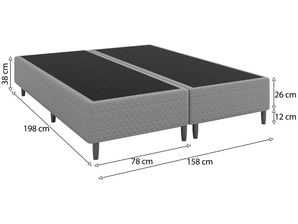Base Cama Box Queen Umaflex Bipartida 26x158x198cm Beta - 5