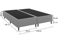 Base Cama Box Queen Umaflex Bipartida 26x158x198cm Beta - 5