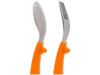 Kit Talher Infantil Inox Buba Zoo Laranja 2 Peças