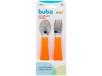 Kit Talher Infantil Inox Buba Zoo Laranja 2 Peças - 5