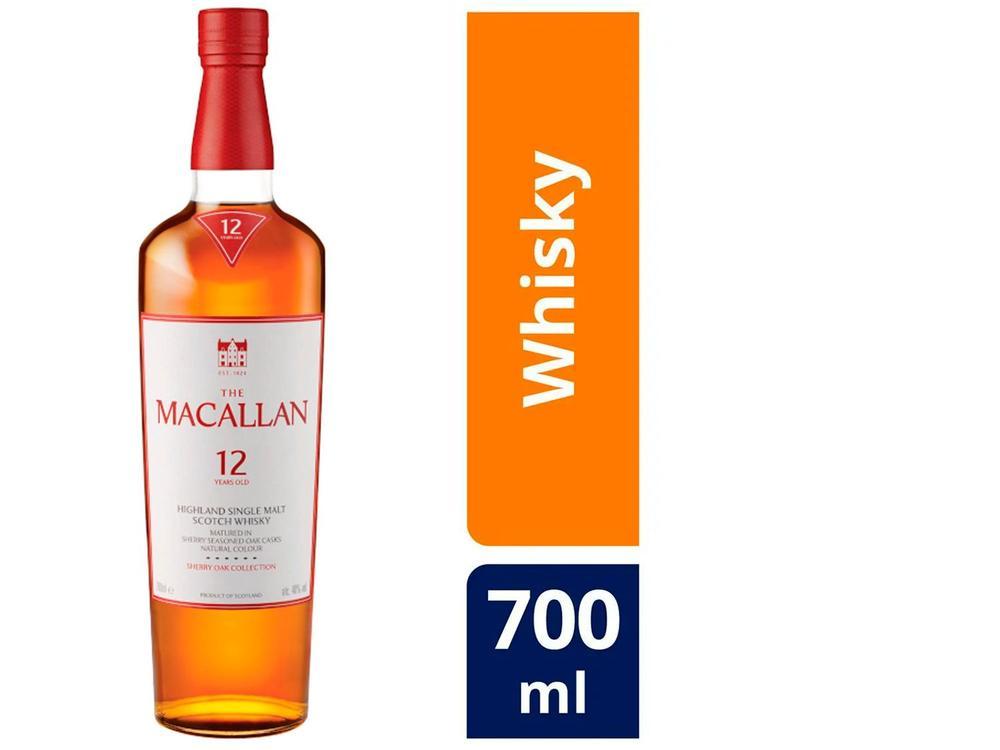Whisky The Macallan Sherry Oak Cask Single Malt 12 Anos Escocês 700ml - 2