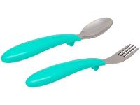 Kit Talher Infantil Inox Buba Zoo Verde 2 Peças