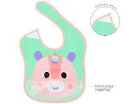 Babador Impermeável com Bolso Buba Unicórnio - 2