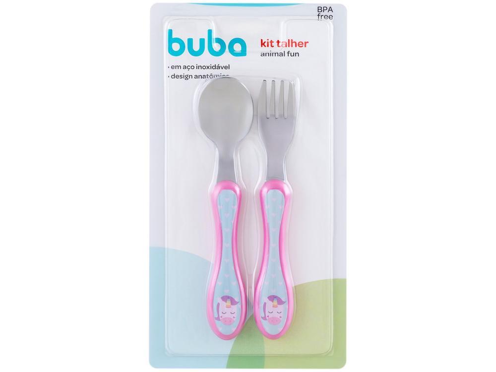 Kit Talher Infantil Inox Buba Unicórnio Rosa e Azul 2 Peças - 7