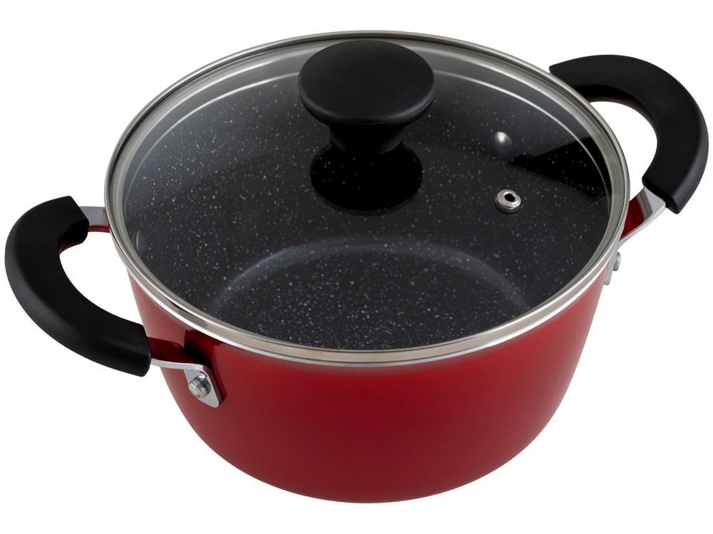 Jogo de Panelas Tramontina Revestimento Cerâmico de Alumínio Vermelho 4 Peças Glenz - 6