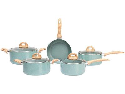 Jogo de Panelas Brinox de Alumínio Verde 5 Peças Botanika