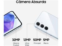 Smartphone Samsung Galaxy A55 128GB Azul Claro 5G 8GB RAM 6,6" Câm. Tripla + Selfie 32MP Dual Chip - 8