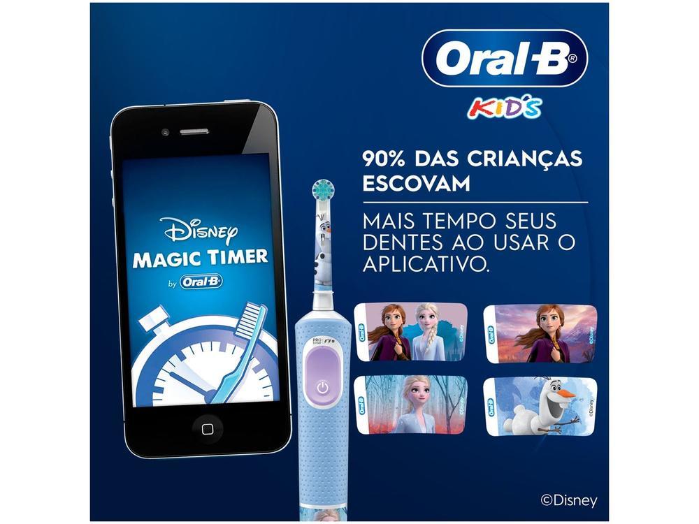 Escova de Dente Elétrica Infantil Oral-B Disney Frozen Recarregável - 16