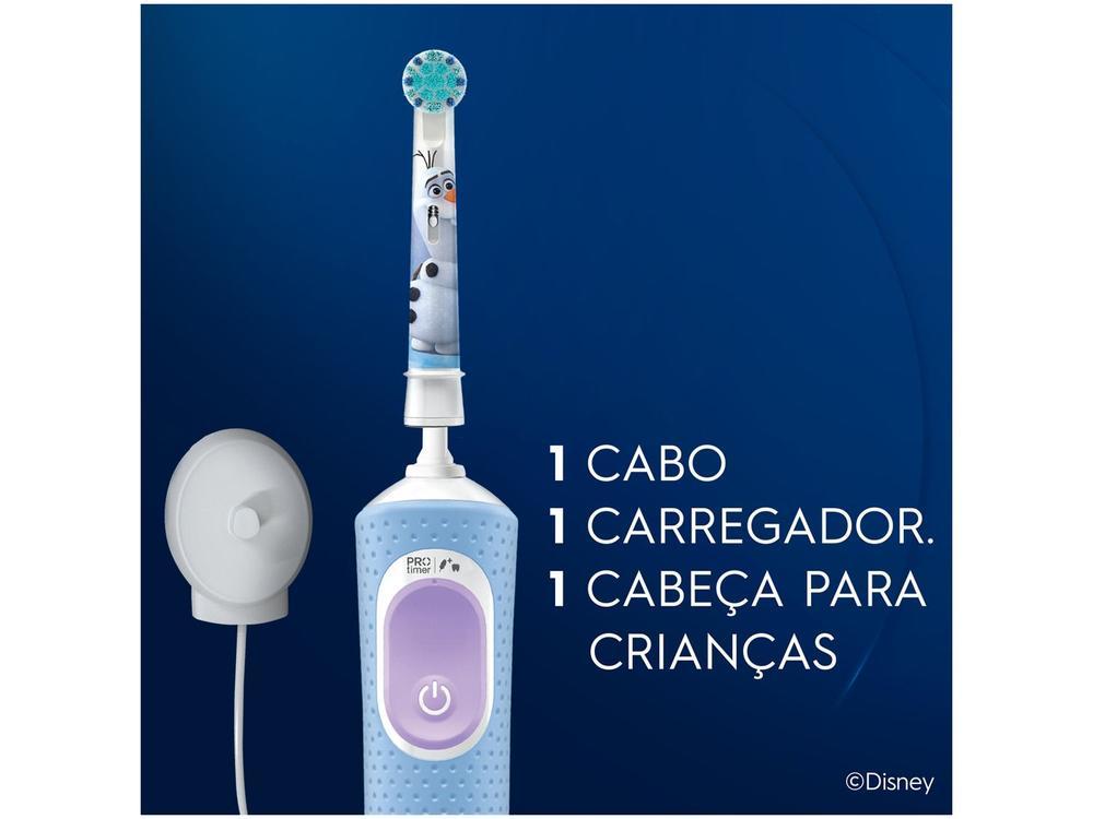 Escova de Dente Elétrica Infantil Oral-B Disney Frozen Recarregável - 8