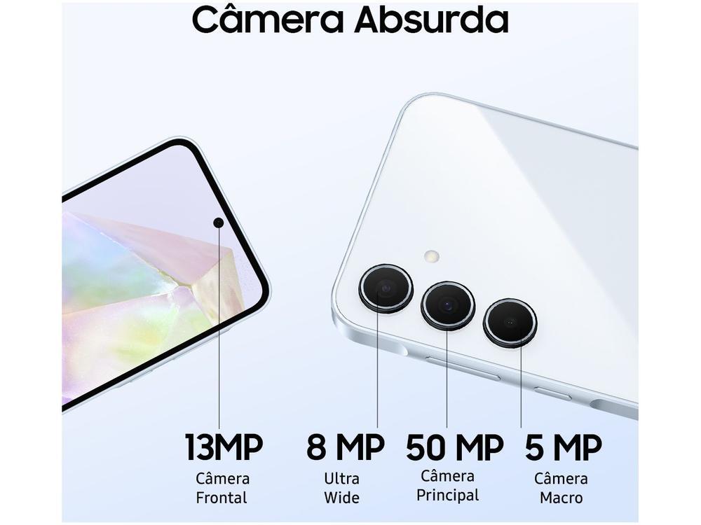 Smartphone Samsung Galaxy A35 128GB Azul Escuro 5G 6GB RAM 6,6" Câm. Tripla + Selfie 13MP Dual Chip - 8