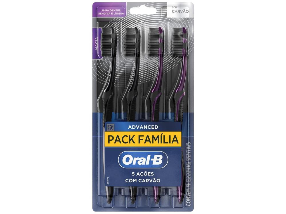 Escova de Dente Oral-B 5 Ações com Carvão 4 Unidades - 1