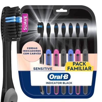 Escova de Dente Oral-B Indicator Black 7 Unidades