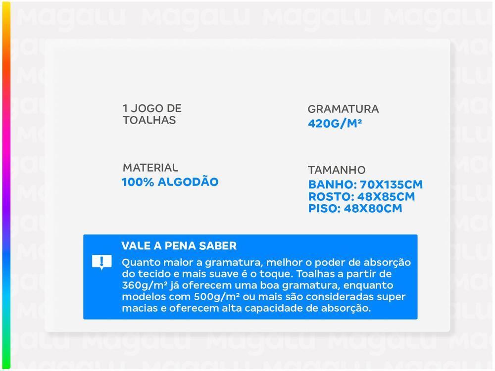 Jogo de Toalhas Buddemeyer 100% Algodão Delicata Air Cotton Jacquard Felpa Branco 5 Peças - 2
