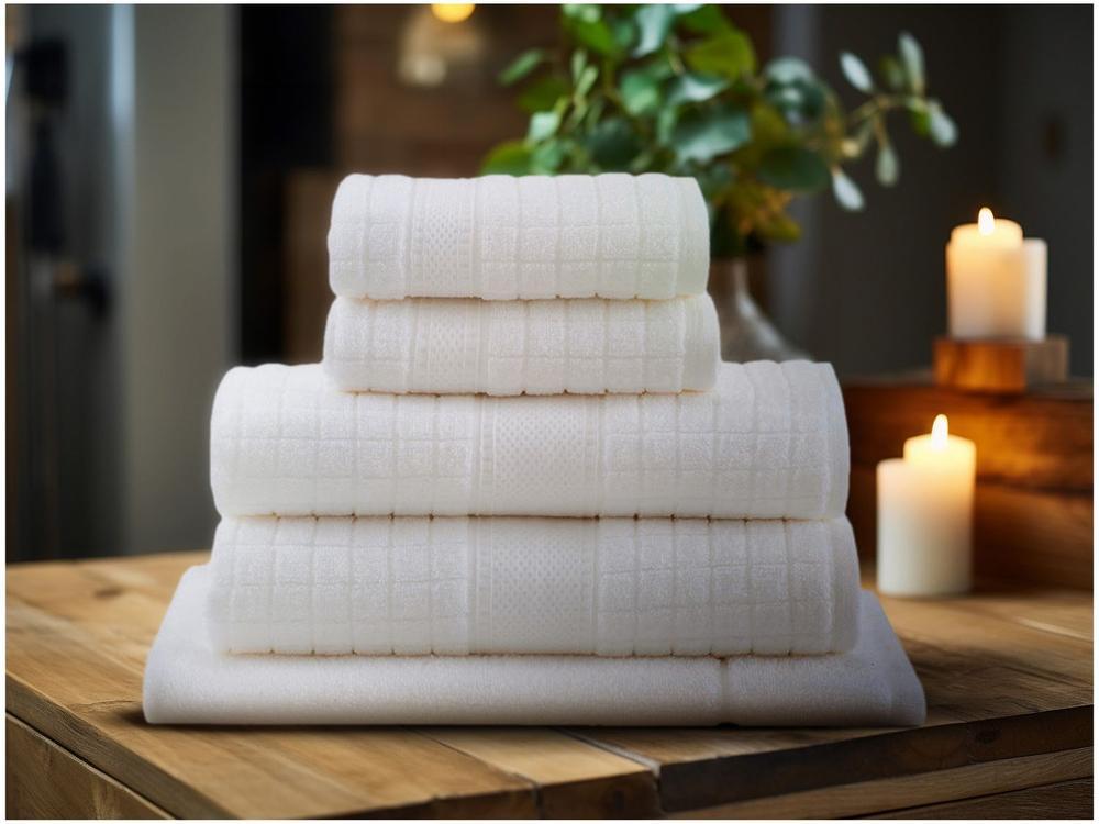 Jogo de Toalhas Buddemeyer 100% Algodão Delicata Air Cotton Jacquard Felpa Branco 5 Peças - 4