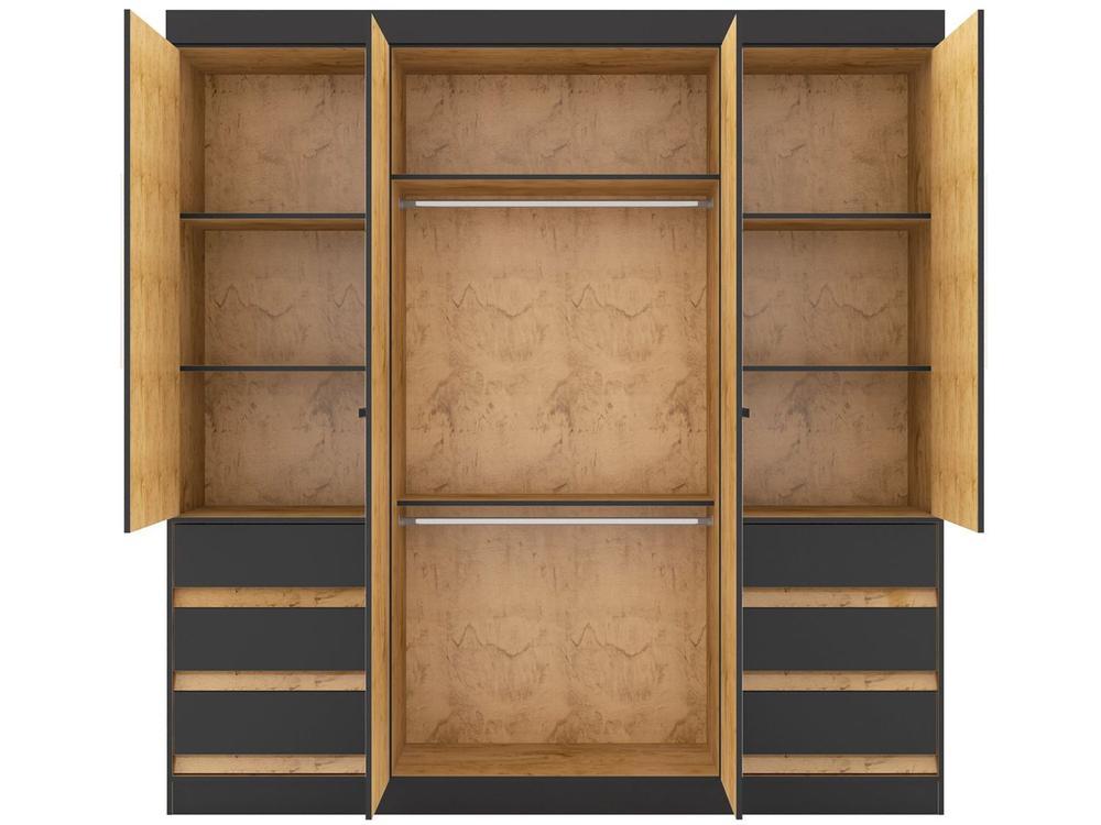 Guarda-roupa Casal com Espelho 4 Portas 6 Gavetas Araplac Sofia - 17