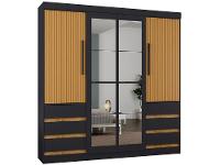 Guarda-roupa Casal com Espelho 4 Portas 6 Gavetas Araplac Sofia - 10