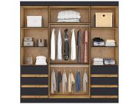 Guarda-roupa Casal com Espelho 4 Portas 6 Gavetas Araplac Sofia - 15