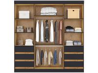 Guarda-roupa Casal com Espelho 4 Portas 6 Gavetas Araplac Sofia - 7