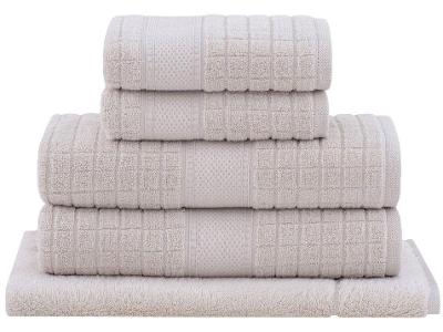 Jogo de Toalhas Buddemeyer 100% Algodão Delicata Air Cotton Jacquard Felpa Bege 5 Peças