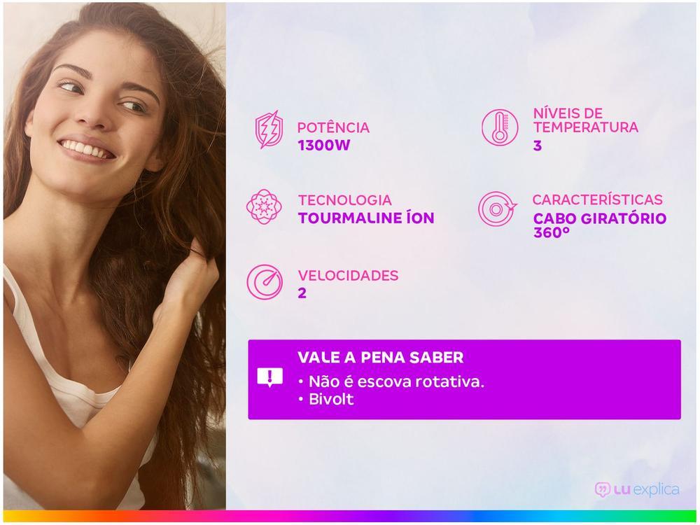 Escova Secadora Britânia BES35 1300W 2 Velocidades 3 Níveis de Temperatura Tourmaline Íon - 12