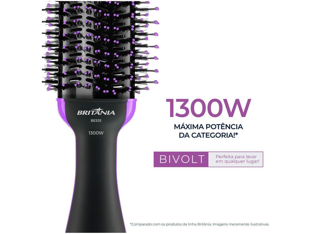 Escova Secadora Britânia BES35 1300W 2 Velocidades 3 Níveis de Temperatura Tourmaline Íon - 16