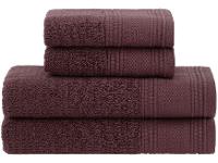 Jogo de Toalhas Buddemeyer 100% Algodão Novita Extra Soft Jacquard Felpa Marrom 4 Peças - 1