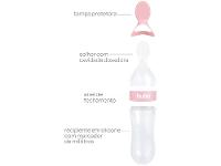 Colher Dosadora Infantil Em Silicone Buba 90ml Baby Rosa