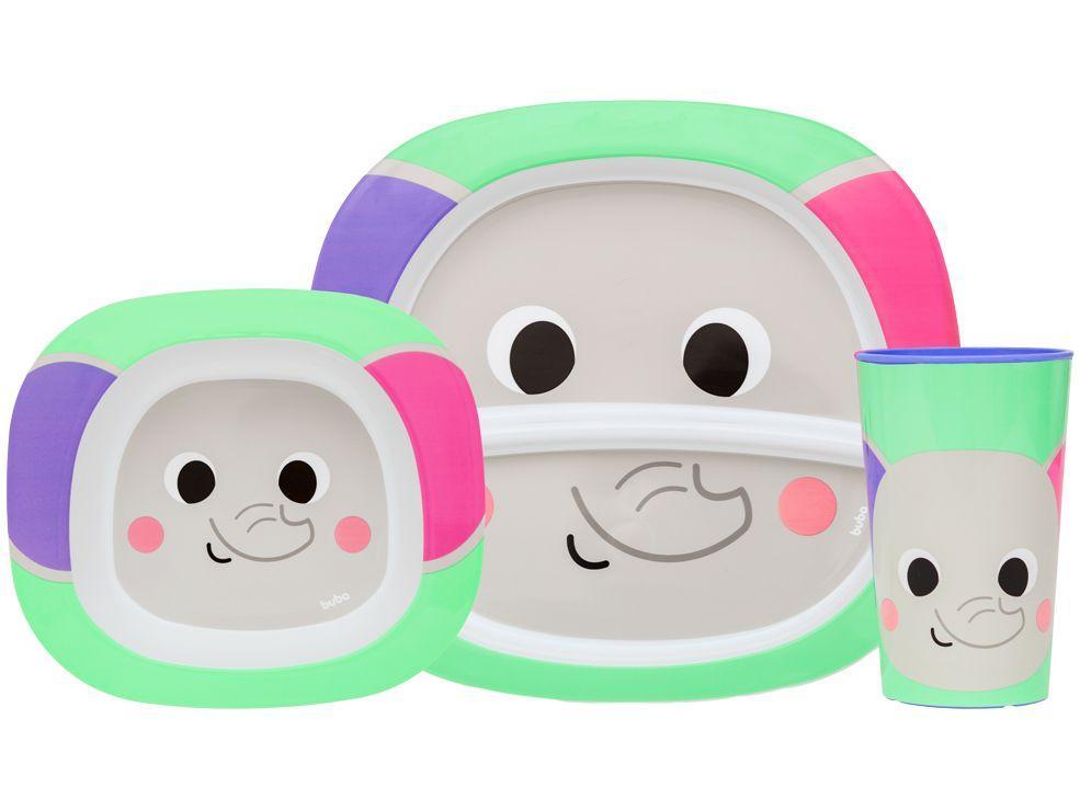 Kit Refeição Infantil Buba Zoo Elefante 3 Peças - 1