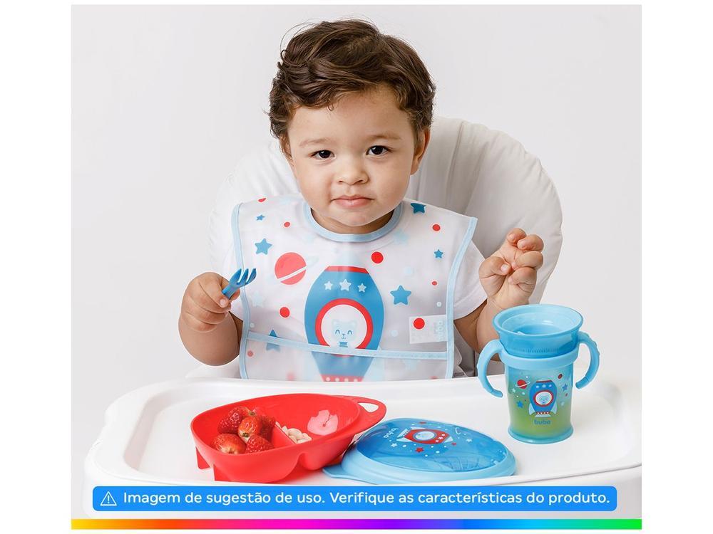 Kit Refeição Infantil Buba Foguete 3 Peças Azul e Vermelho - 2