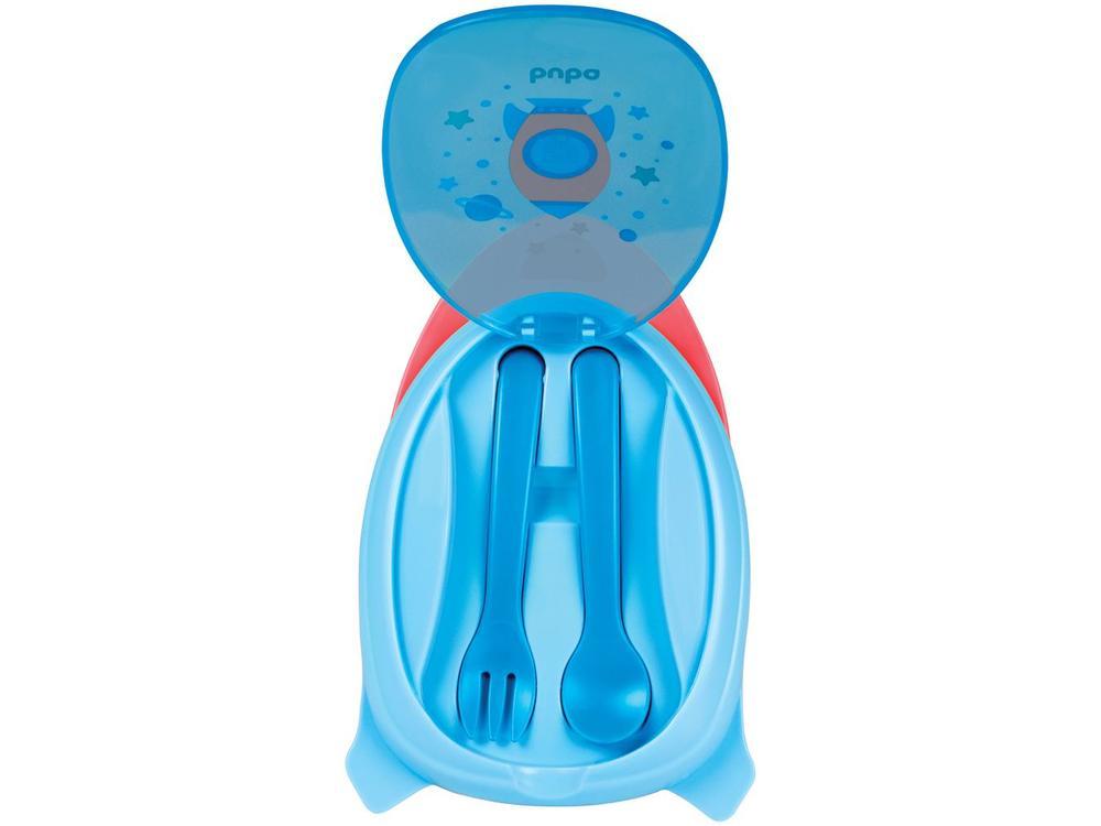 Kit Refeição Infantil Buba Foguete 3 Peças Azul e Vermelho - 5
