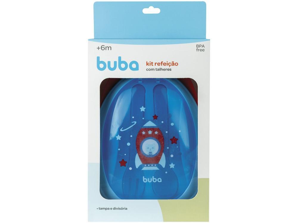 Kit Refeição Infantil Buba Foguete 3 Peças Azul e Vermelho - 8