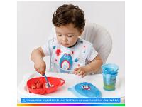 Kit Refeição Infantil Buba Foguete 3 Peças Azul e Vermelho - 3