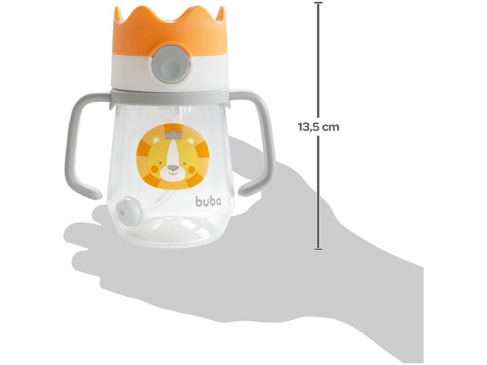 Copo Infantil com Canudo 240ml Buba Coroa Leão - 3