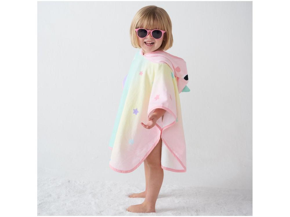 Toalha de Banho Infantil Buba 100% Algodão Poncho Unicórnio Pink - 4