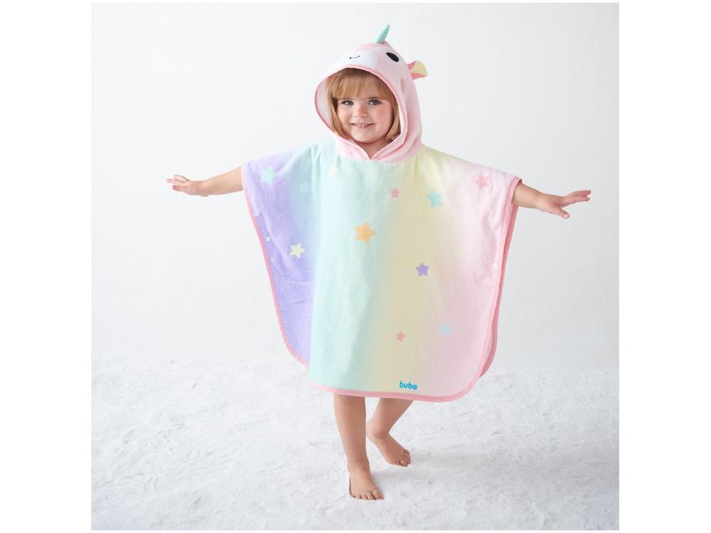 Toalha de Banho Infantil Buba 100% Algodão Poncho Unicórnio Pink - 5