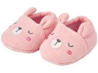 Pantufa Infantil de Algodão Sapatilha Urso Rosa Antiderrapante - 1