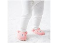 Pantufa Infantil de Algodão Sapatilha Urso Rosa Antiderrapante - 2