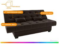 Sofá-cama 3 Lugares Casal Reclinável Veludo Matrix Laila - 3