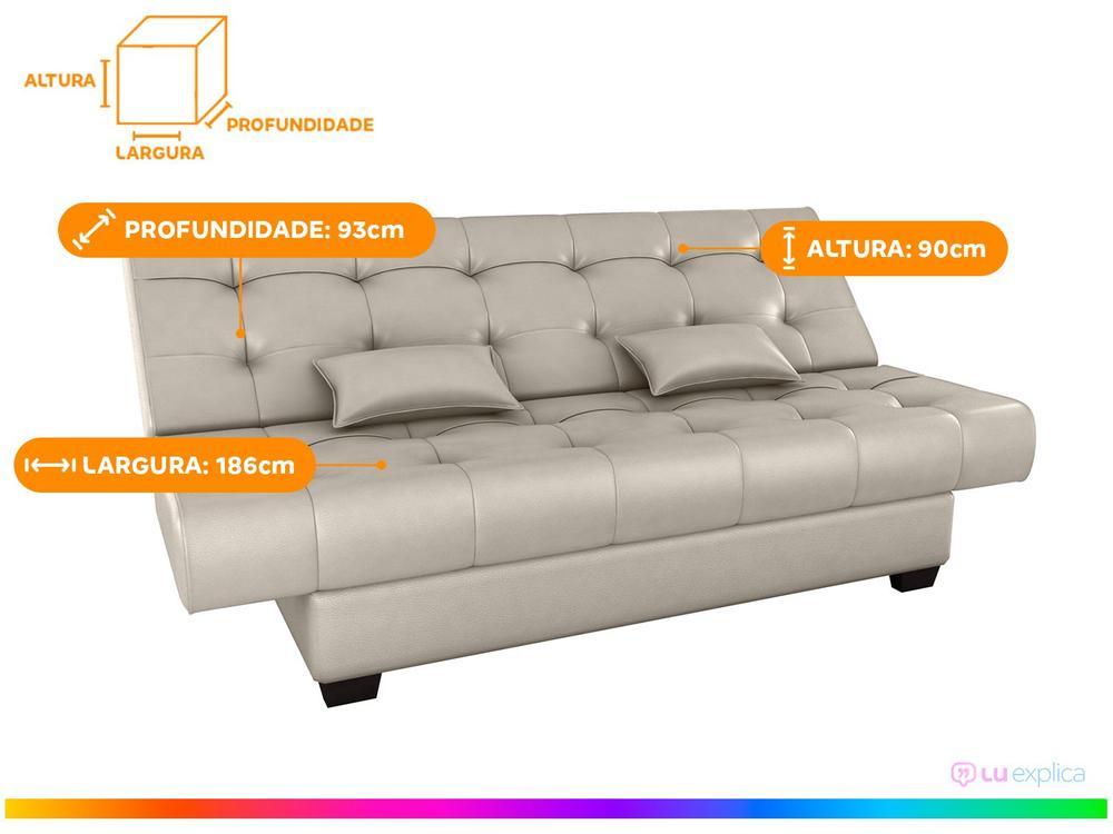 Sofá-cama 3 Lugares Casal Reclinável Veludo Matrix Laila - 3