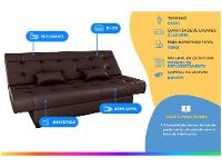 Sofá-cama 3 Lugares Casal Reclinável Veludo Matrix Laila - 2