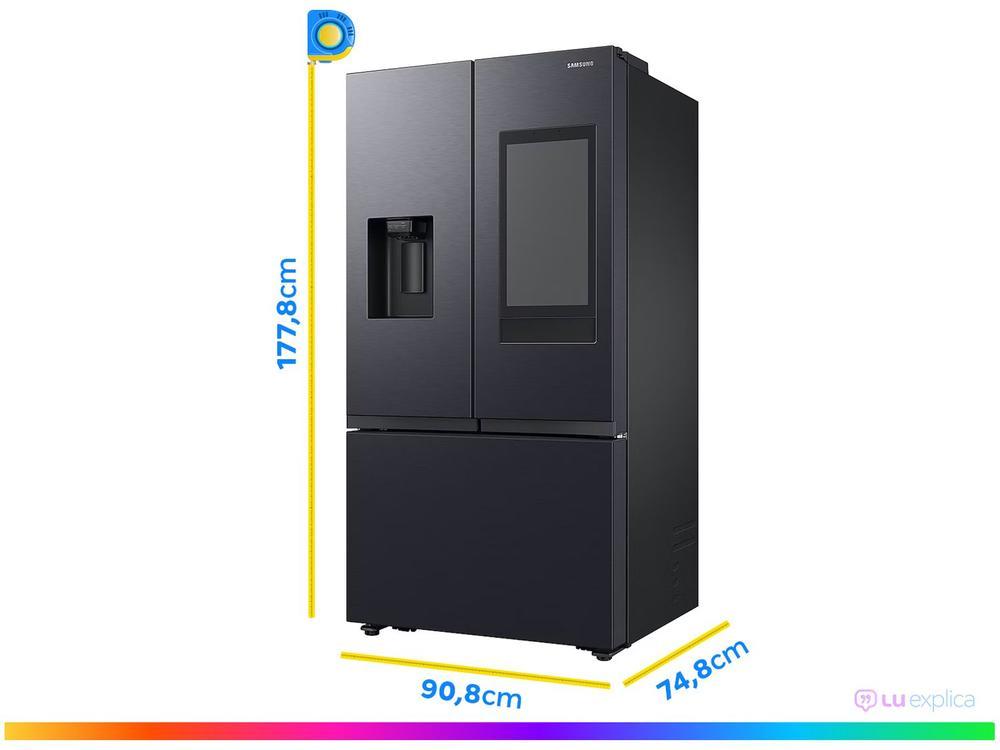 Geladeira/Refrigerador Samsung Smart Frost Free Inox French Door Preto 564L com Dispenser de Água e Gelo RF27CG591 - 5