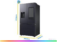 Geladeira/Refrigerador Samsung Smart Frost Free Inox French Door Preto 564L com Dispenser de Água e Gelo RF27CG591 - 5