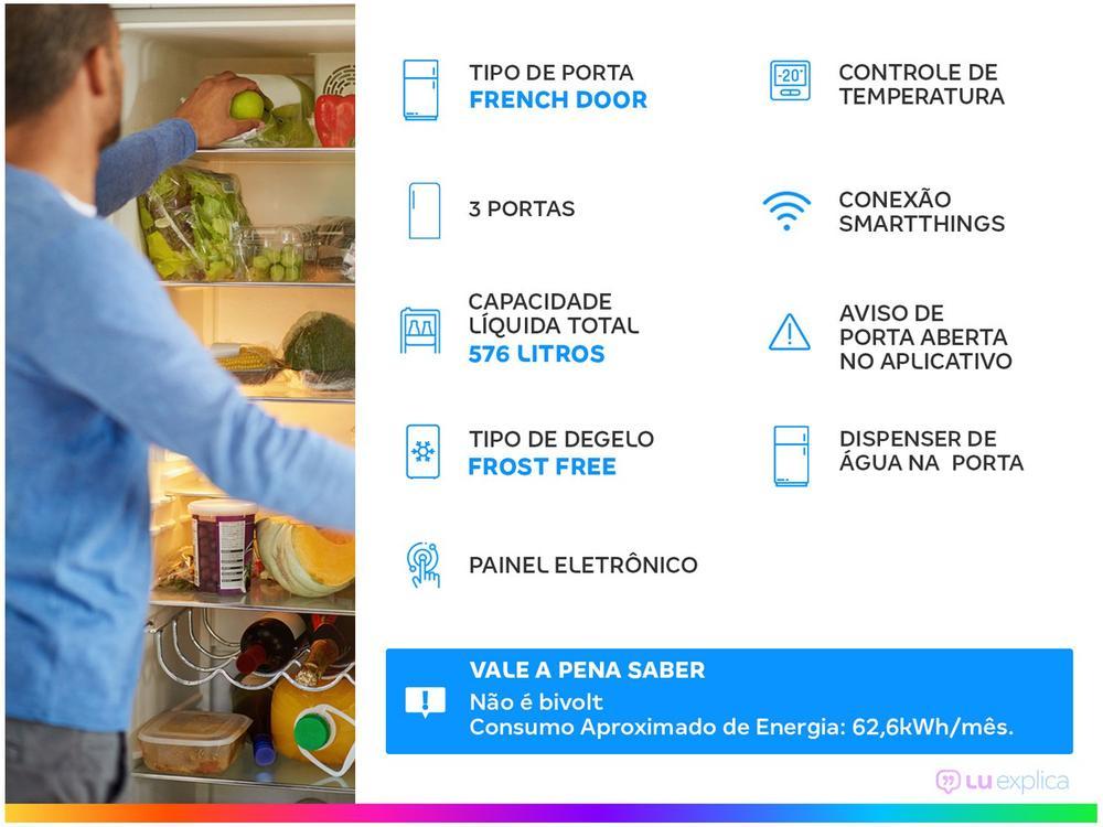 Geladeira/Refrigerador Samsung Smart Frost Free French Door 576L com Dispenser de Água e Gelo RF27CG5410SR/BZ - 2