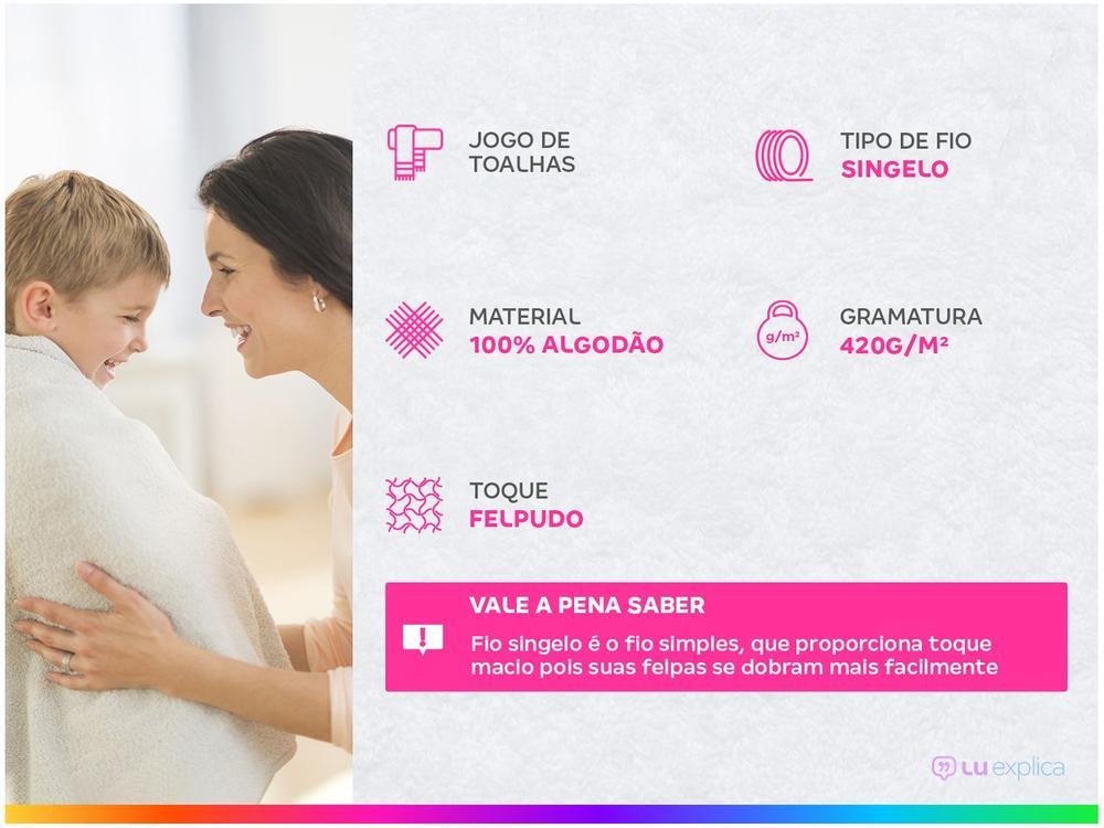 Jogo de Toalhas de Banho Atlântica 100% Algodão Lagos nos Filmes Off White 2 Peças - 7