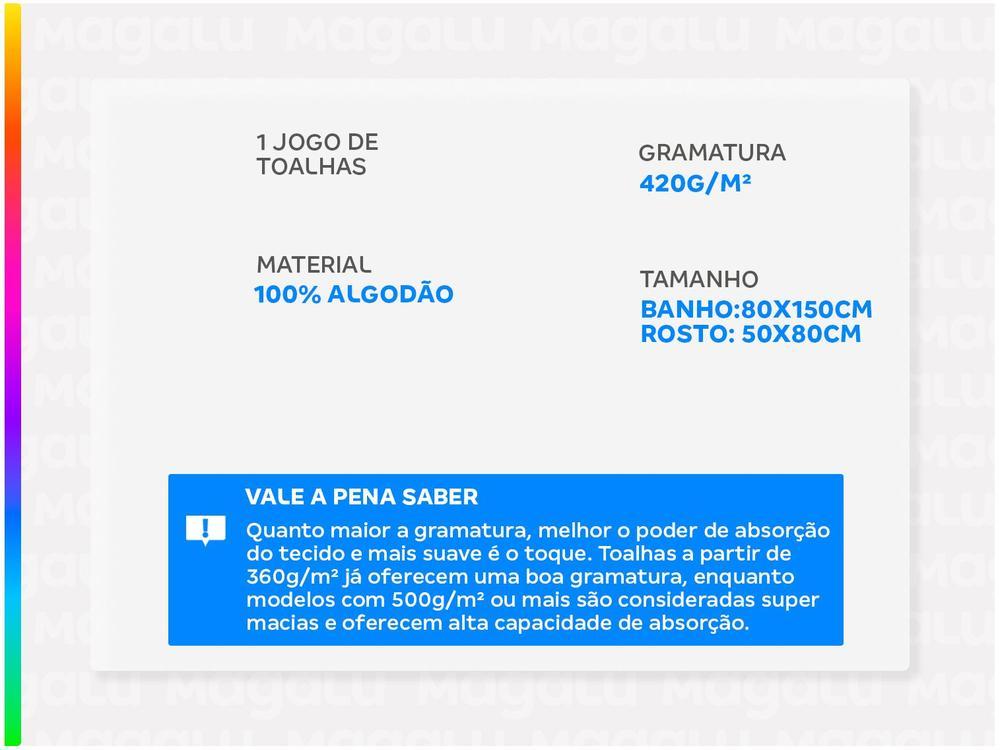 Jogo de Toalhas de Banho Atlântica 100% Algodão Lagos nos Filmes Off White 2 Peças - 2