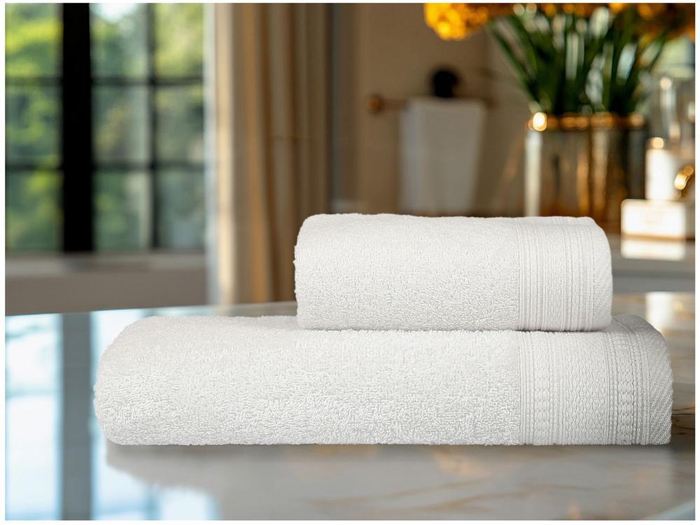 Jogo de Toalhas de Banho Atlântica 100% Algodão Lagos nos Filmes Off White 2 Peças - 4